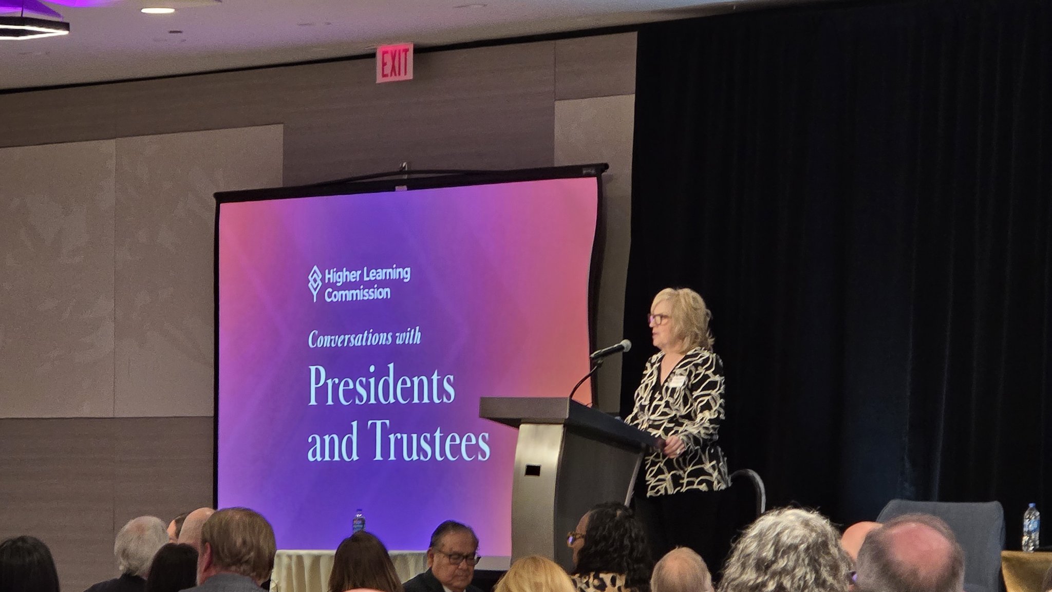 President of HLC addresses our group. 