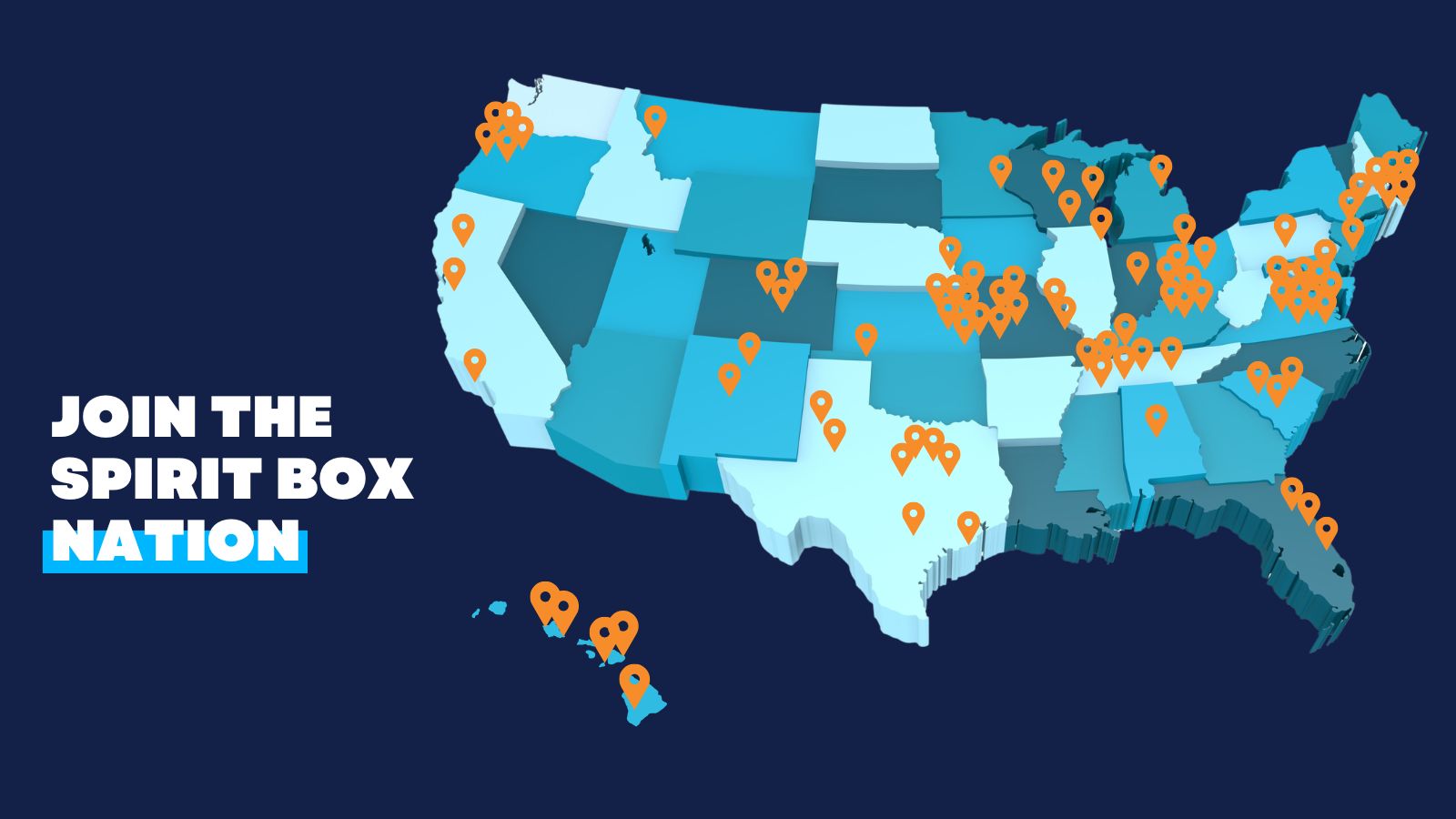 Map of Spirit Box schools across the United States.