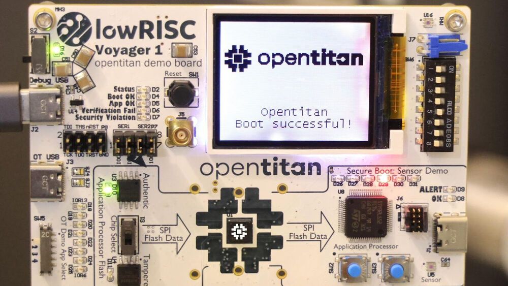 OpenTitan mit Secure Boot nach einem erfolgreichen Secure Boot-Startvorgang.
(Bild: Google)