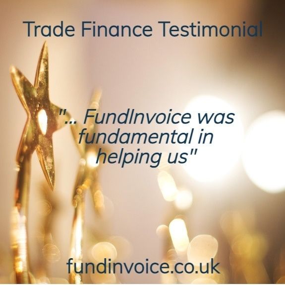 A five star testimonial from a client that we helped to find trade finance