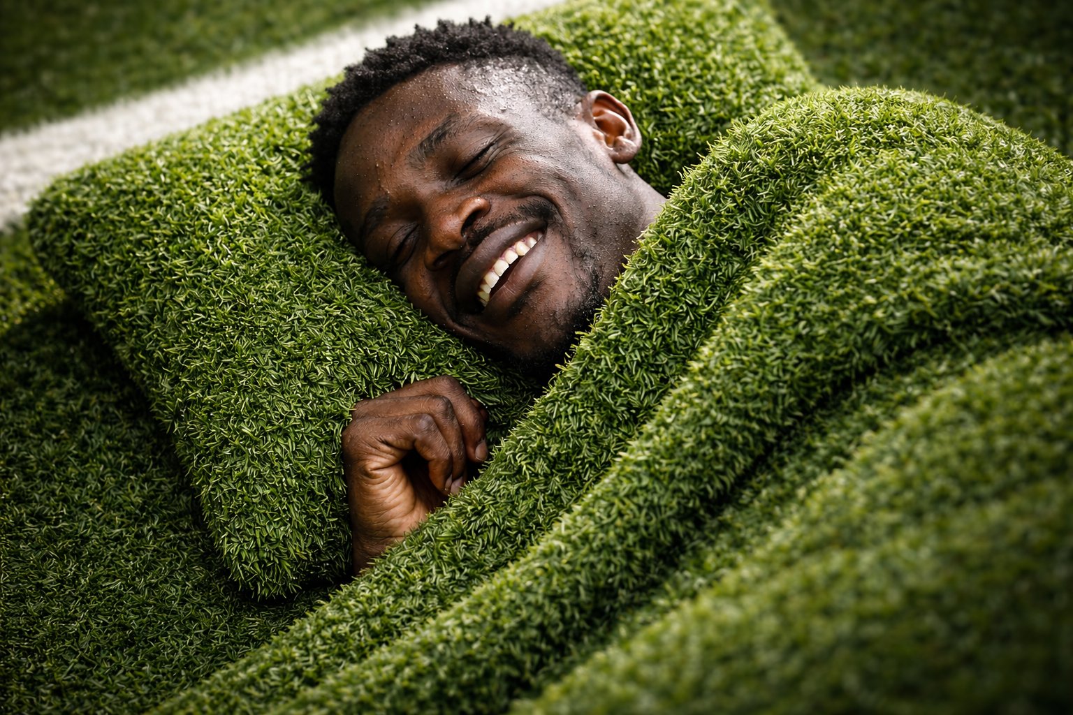 Zaidu Sanusi, Linksverteidiger vom FC Porto hat es sich sich im komfortablen Stuttgarter Rasen gemütlich gemacht.