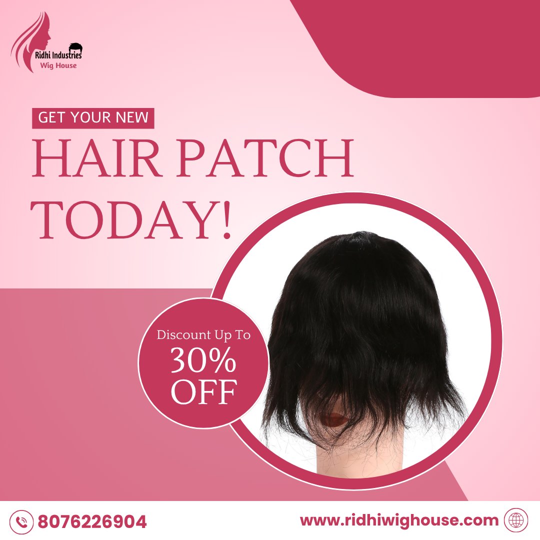 ✨ Get Your New Hair Patch Today! ✨

Say goodbye to hair loss and hello to confidence 💯
Upgrade your look instantly with our premium non-surgical hair patch for men — natural, undetectable, and comfortable for daily wear.

🔥 Flat 30% OFF – Limited Time Offer! 🔥

✔️ 100% Human Hair
✔️ Natural Look & Perfect Fit
✔️ Instant Hair Transformation
✔️ Long-Lasting & Easy Maintenance
✔️ Expert Hair Patch Fixing Service

Whether you want a realistic hair patch, male hair wig, or a complete non-surgical hair replacement, we’ve got you covered across India 🇮🇳

📦 Pan India Delivery Available
📞 Call/WhatsApp: 8076226904
🌐 www.ridhiwighouse.com

Don’t wait — transform your look in just 2 hours ⏳

#RidhiIndustries #hairpatchformen #hairpatch #nonsurgicalhair #hairreplacement #hairwigformen #malewig #besthairpatch #realistichairpatch #hairpatchindia #hairpatchservice #menshairsolution #ridhiwighouse