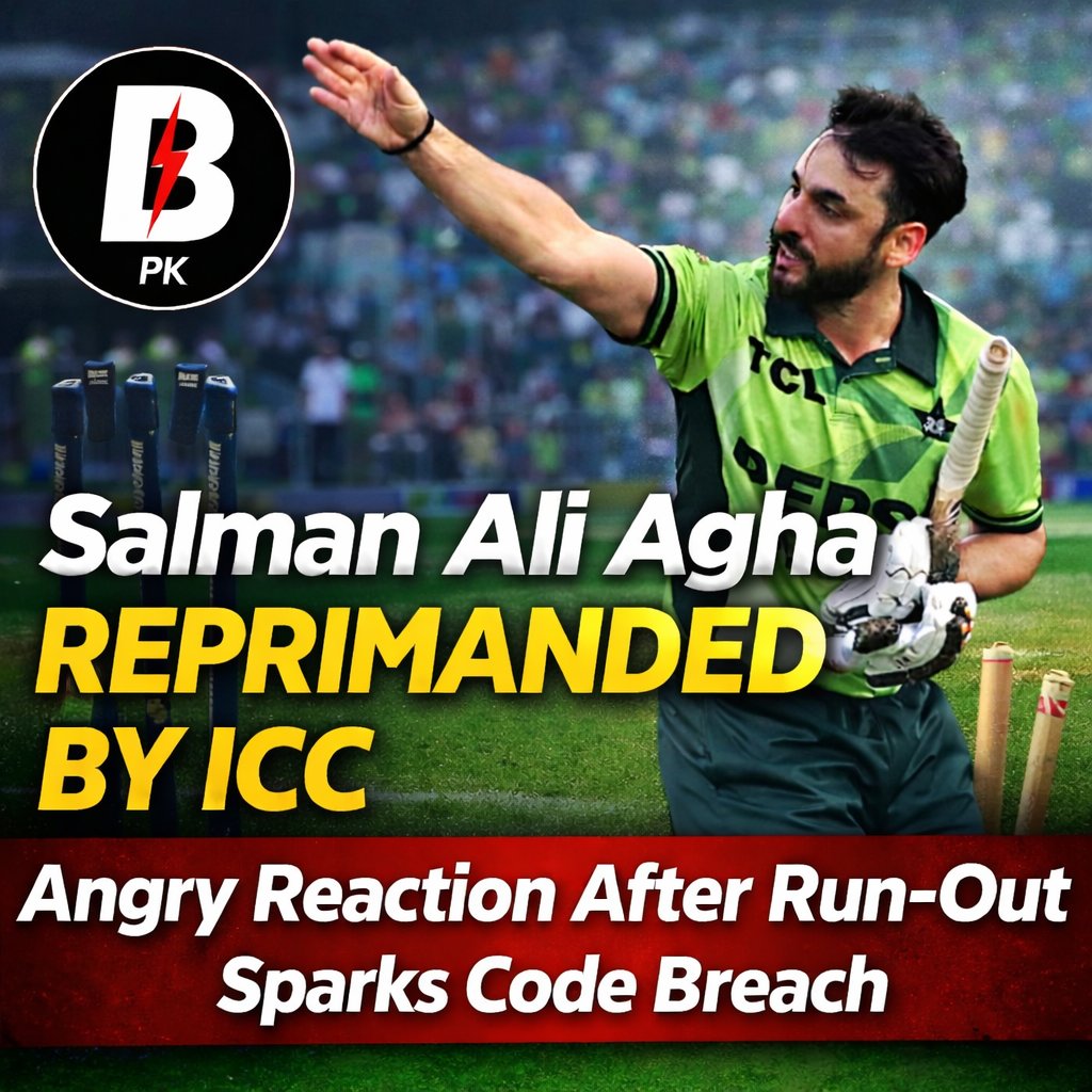 Salman Ali agha reprimanded for beaching ICC code of conduct
Salman Ali Agha has been officially reprimanded for breaching the Code of Conduct set by the International Cricket Council. The incident occurred during a recent international match where the Pakistani all-rounder was found to have violated the ICC’s rules regarding player behavior. After reviewing the situation, match officials decided to issue a formal reprimand, reminding the player of the importance of maintaining discipline and sportsmanship on the field. While the punishment is considered minor, it serves as a warning that further violations could result in stricter penalties under the ICC regulations. 🏏⚠️