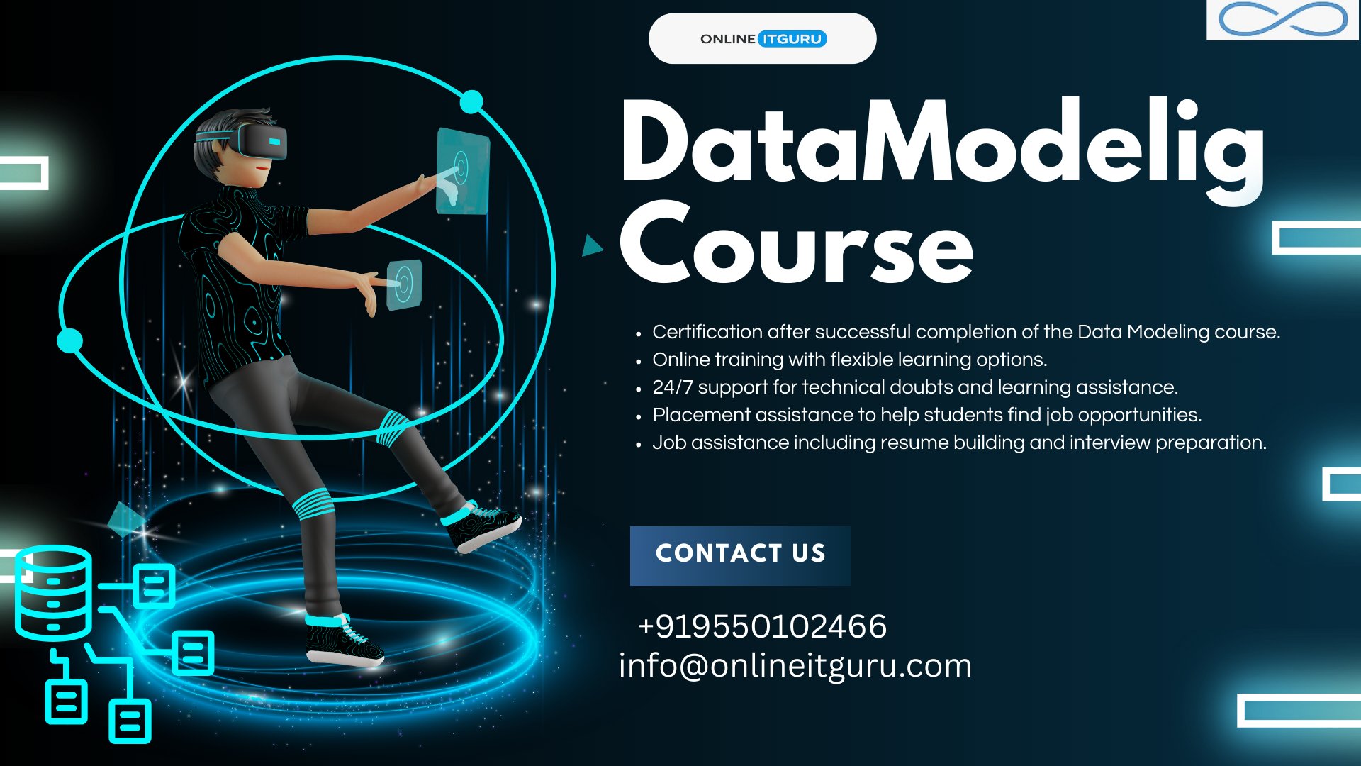 The Data Modeling Certification Course helps professionals and learners gain expertise in designing and managing databases efficiently. The course covers conceptual, logical, and physical data models, normalization, entity-relationship diagrams (ERDs), and best practices for structuring data. Students also get hands-on experience with industry-standard data modeling tools and practical projects to apply their skills. Ideal for database administrators, data analysts, software developers, and IT professionals, this certification enhances your credentials, strengthens your understanding of data systems, and prepares you for high-demand roles in data management and analytics.
https://onlineitguru.com/data-modeling-training