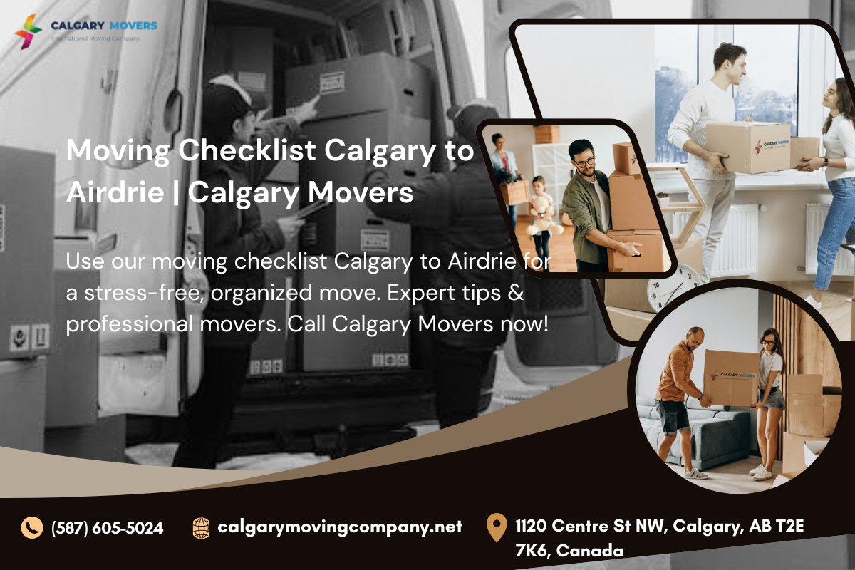 moving checklist Calgary to Airdrie