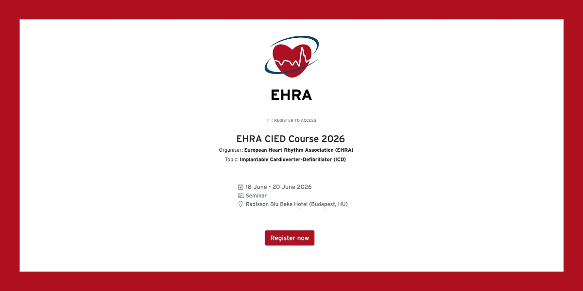 EHRA CIED Course 2026 Budapest: Post AIAC