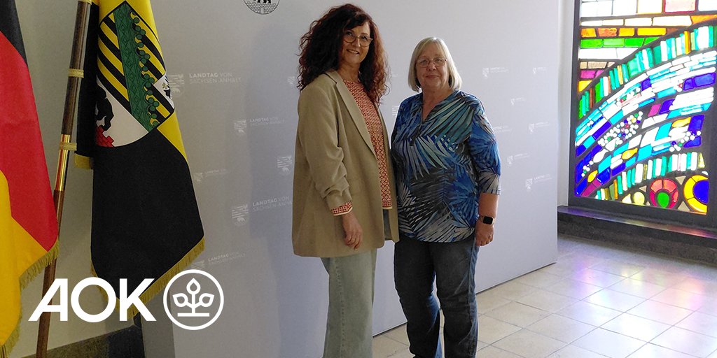 Foto: Maren Kühnrich Ermisch(Landesrepräsentantin der AOK Sachsen-Anhalt), Monika Hohmann (Koordinatorin „Netzwerk gegen Kinderarmut“, Landtagsabgeordnete, Die Linke)