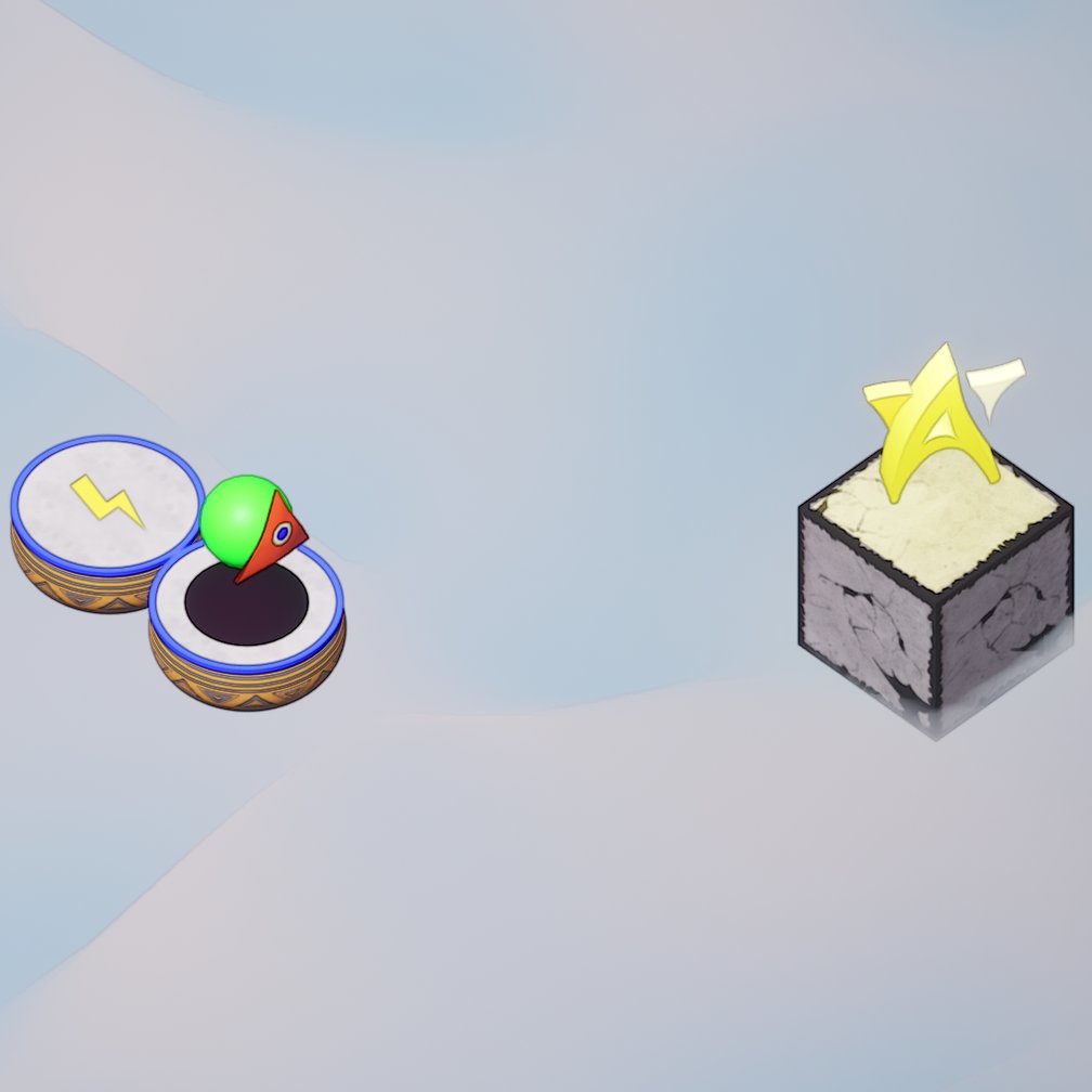 Mighty Morpho looking at the collectable Star