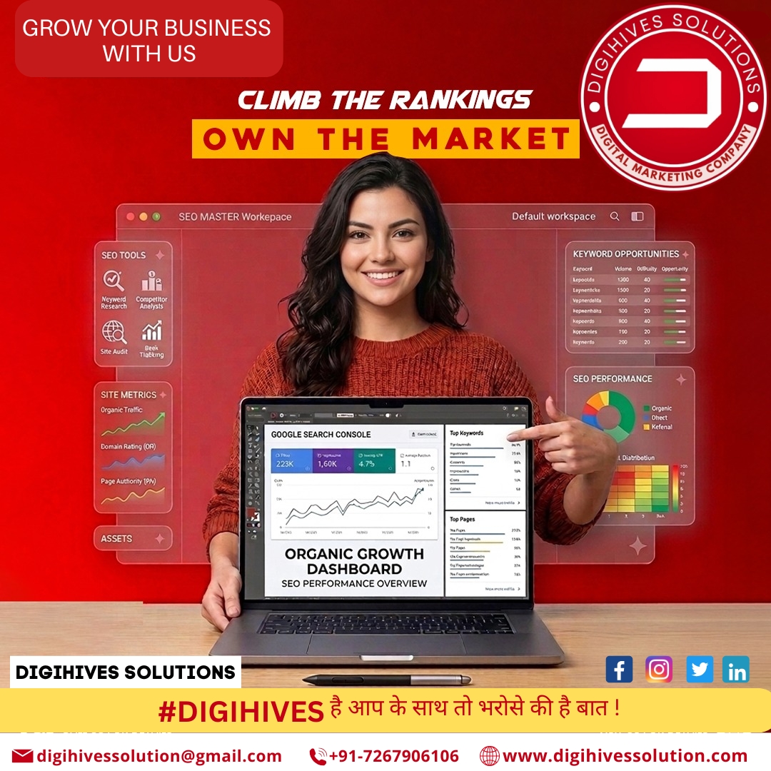 Digihives Solutions uses powerful SEO strategies to boost visibility and outperform competitors.
Reach out to us!
๐ 072679 06106
๐ฉ digihivessolution@gmail.com
๐ www.digihivessolution.com
#graphicdesigning #websitedesigning #websitedevelopment #ecommercedevelopement