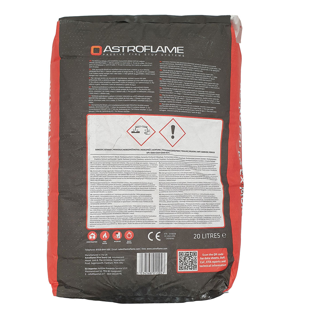 No priming necessary prior to application in most building material substrates however metal services in contact with the seal must be corrosion protected.
Suitable for most surfaces, included concrete, bricks, Leca, steel, plastic etc, but not suitable to fitting of doors or in service openings that involve movement.