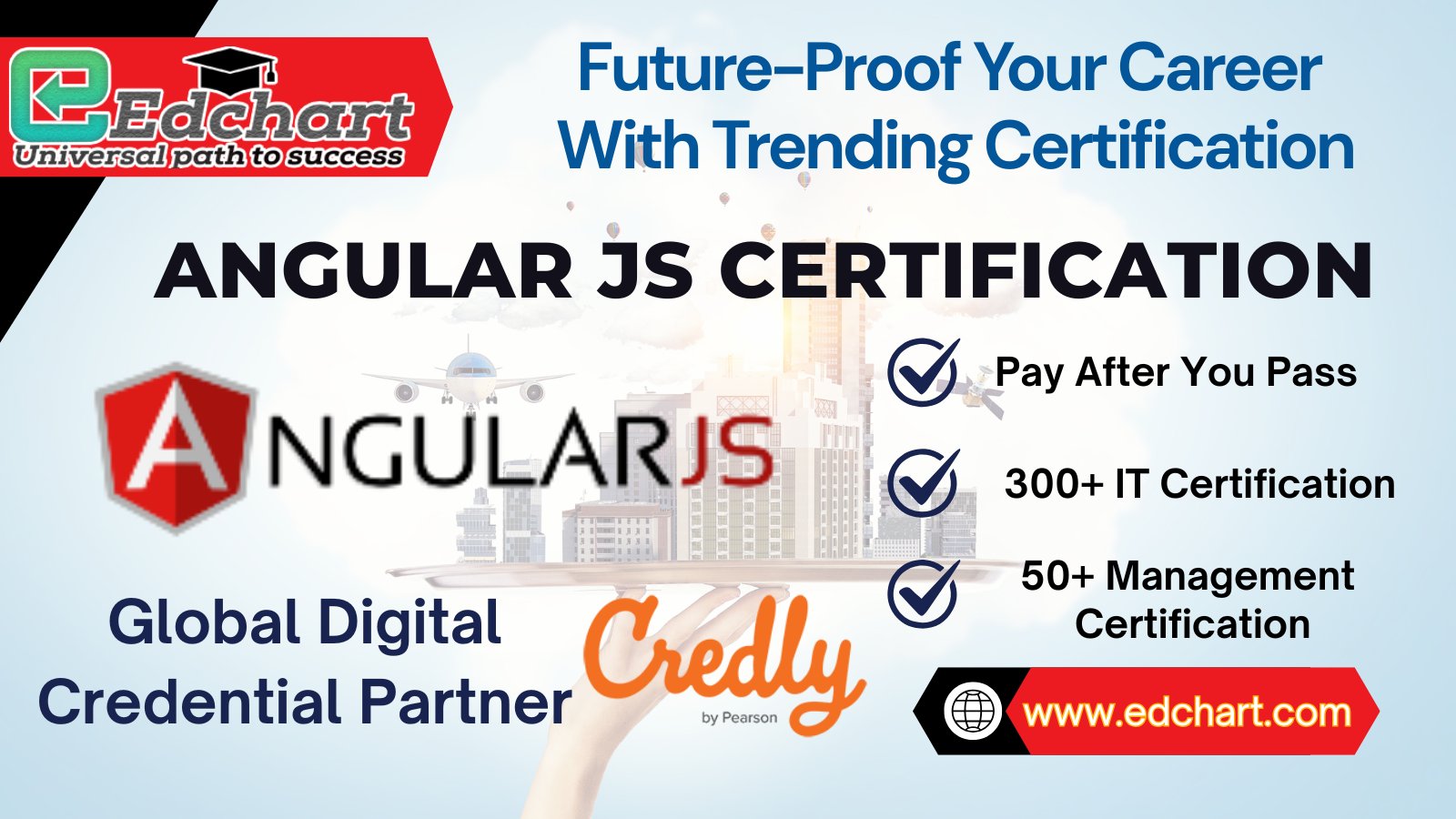 Accelerate your frontend development career with the Angular JS Certification Exam Online. This certification is designed for developers who want to validate their expertise in building dynamic web applications using Angular. With a flexible and fast exam-based approach, you can take the test for free and pay only after passing, eliminating financial risk. Upon success, you receive an instant, globally recognized digital certificate that enhances your professional credibility. Ideal for frontend developers, job seekers, and freelancers, this certification demonstrates real-world skills in Angular development and helps you stand out in a competitive tech job market.