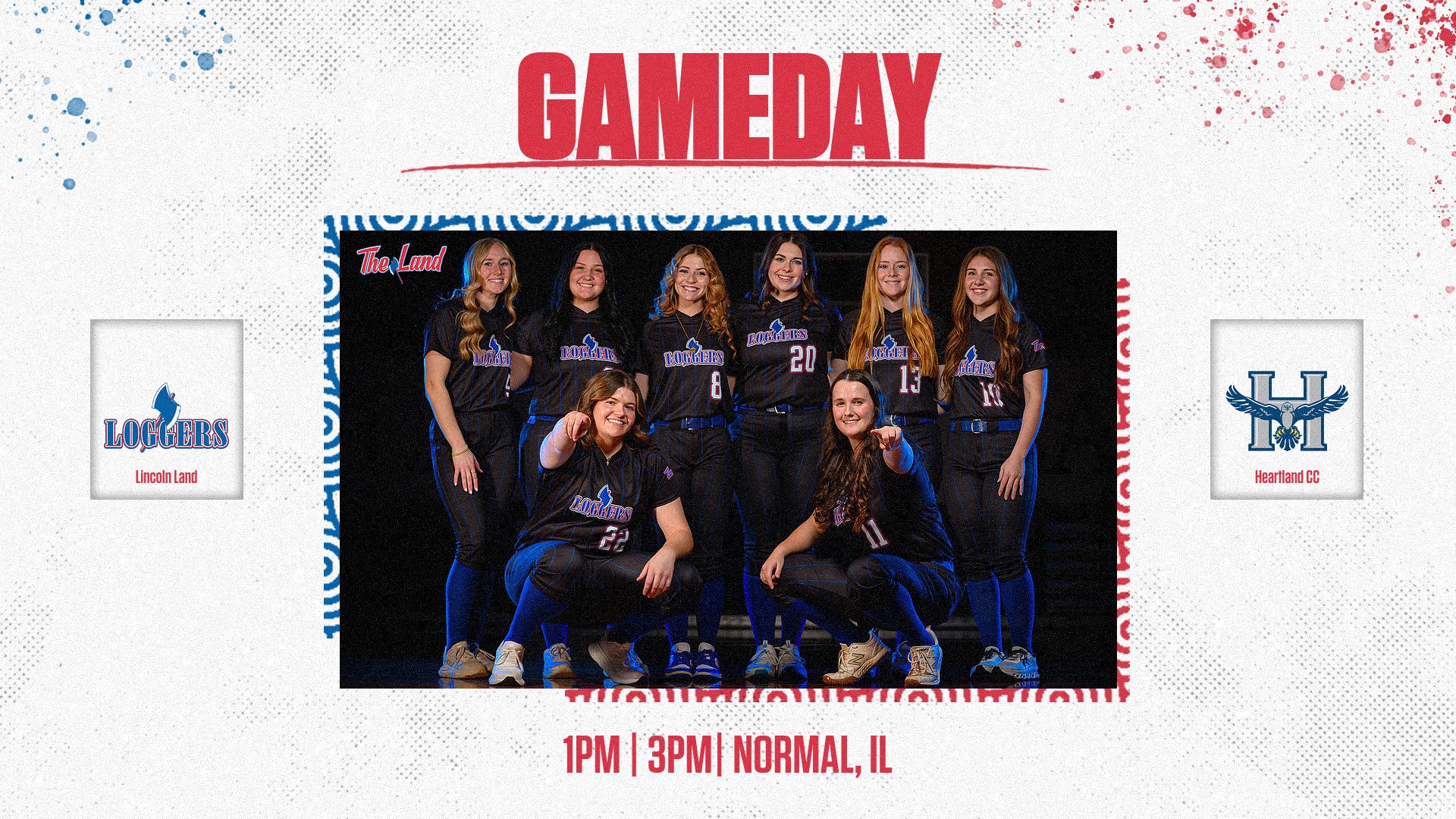 Lincoln Land Softball vs. Heartland CC, 1PM & 3PM in Normal, IL. LLCC Pitchers and Catchers shown