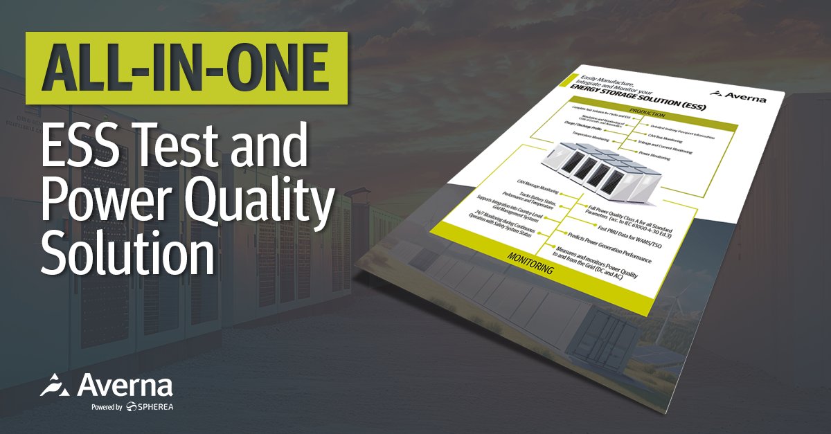 cover of a brochure about energy storage system (ESS) test and power quality solution