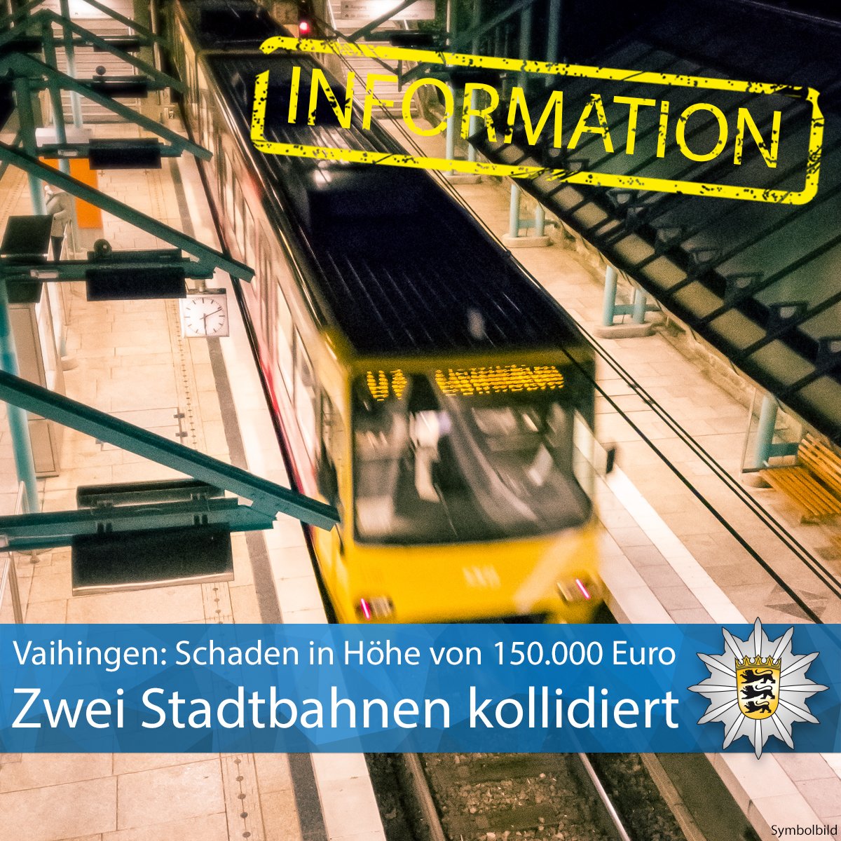 Symbolbild: Stadtbahn an Haltestelle.