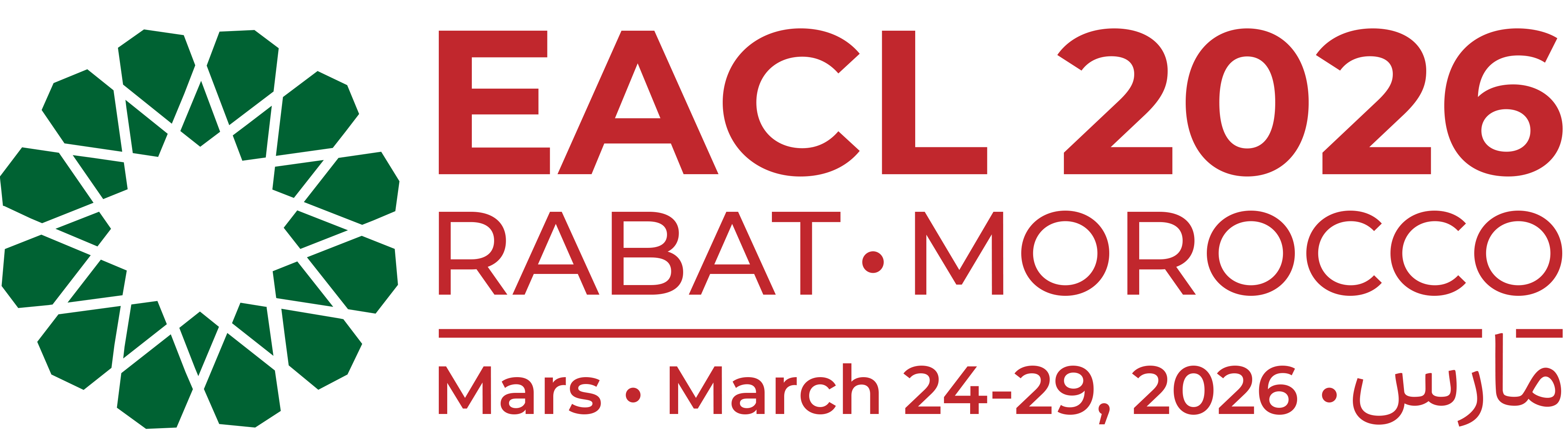 EACL 2026 Rabat, Morocco. Mars • March 24-29, 2026 • مارس