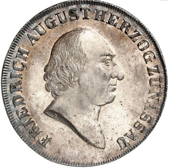 © Fritz Rudolf Künker GmbH & Co. KG, Osnabrück und Lübke & Wiedemann KG, Leonberg - Konventionstaler 1812 Ehrenbreitstein auf das 50-jährige Dienstjubiläum des Schullehrers Nikolaus Fischer - 27,94 g Silber - Isenbeck 75 - Exemplar der Fritz Rudolf Künker GmbH & Co. KG Auktion 331 Los 389 - Zuschlag 13.000 EUR