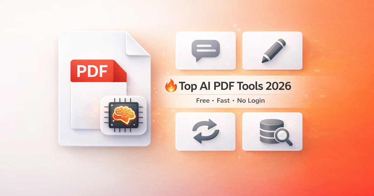 AI PDF Maker Free tools 2026 interface with PDF editing, chat, and conversion features