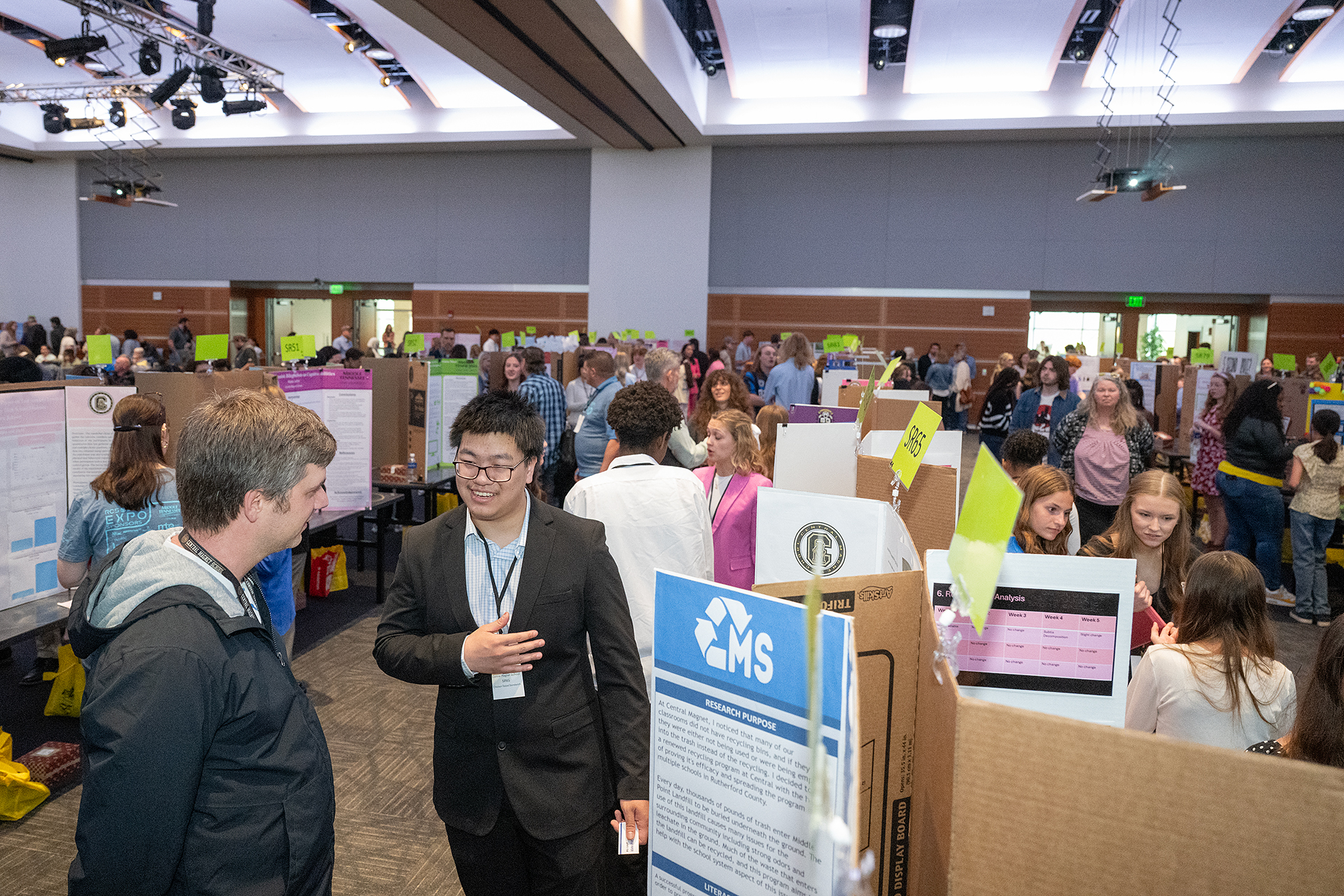 Students presenting their projects at the 8th Annual RCS STEM Expo