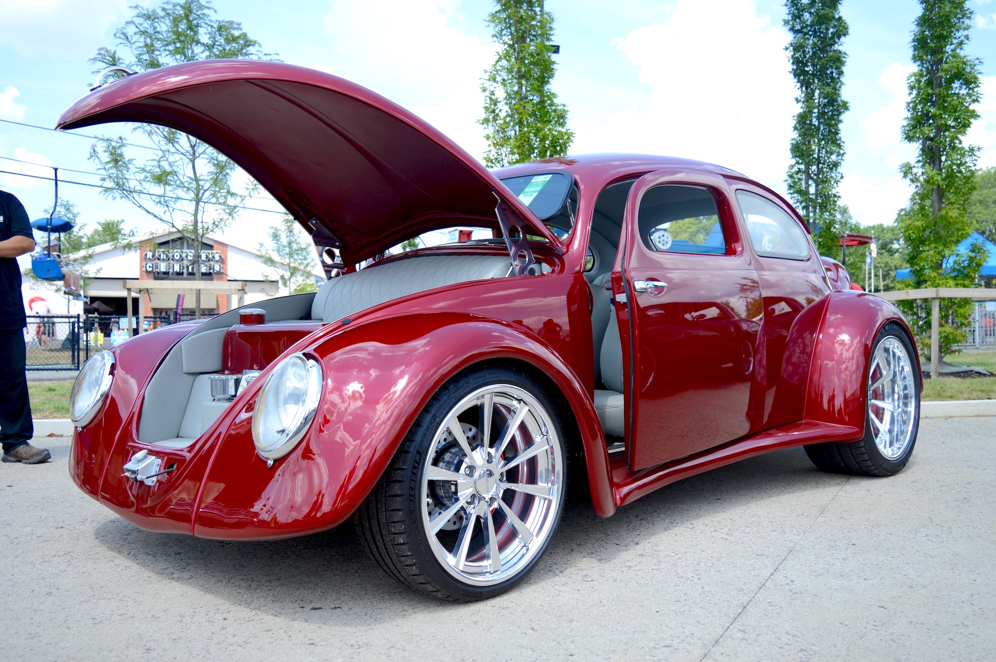 Rodney Highfield's 1958 VW Beetle on Forgeline Forged Three Piece Dropkick Wheels, front quarter