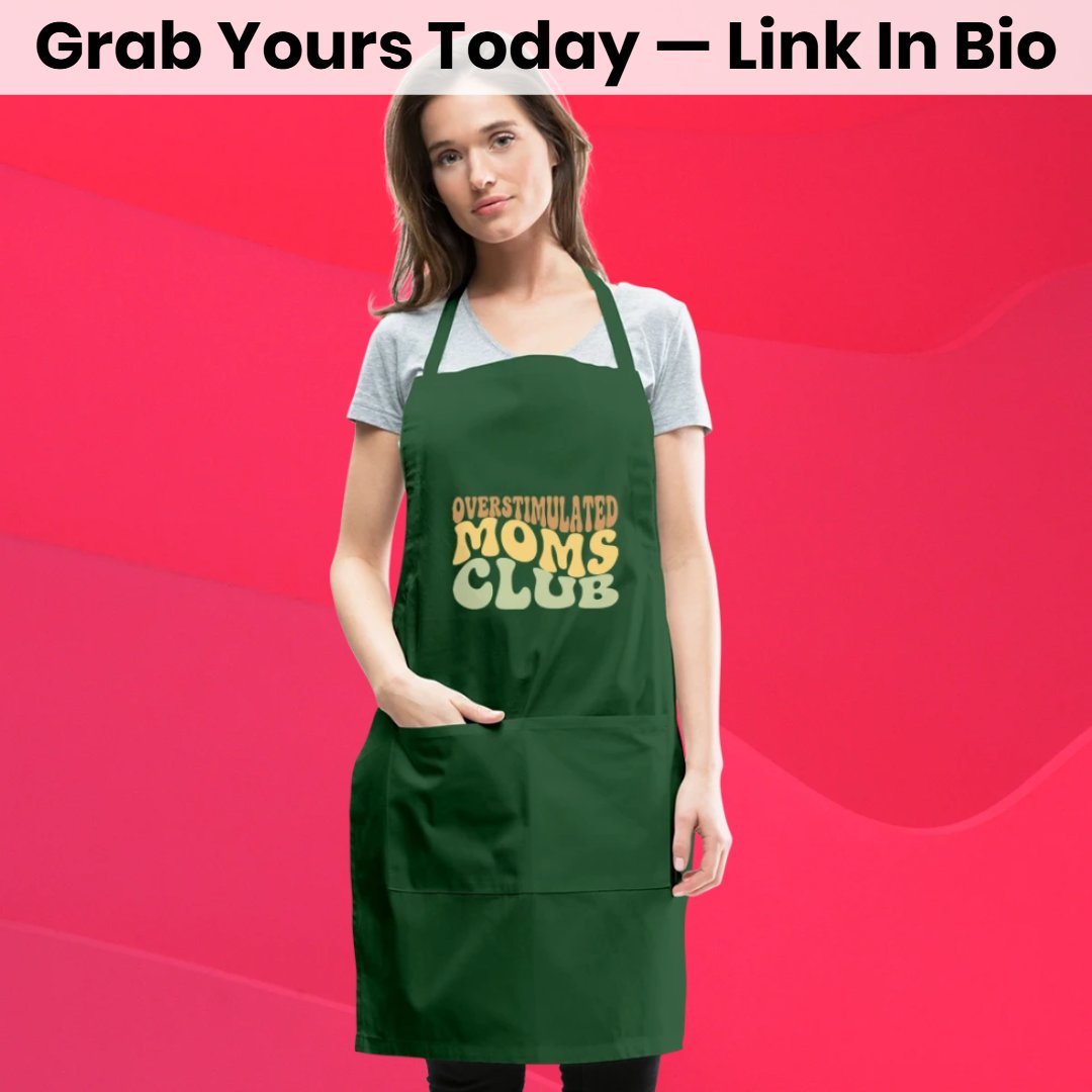 The most relatable kitchen gift for moms 😅💐 This “Overstimulated Moms Club” apron is perfect for cooking, baking, grilling, and surviving everyday mom chaos. Retro lettering + practical use = a funny Mother’s Day gift she’ll actually wear. Grab yours today — 🔗 in bio