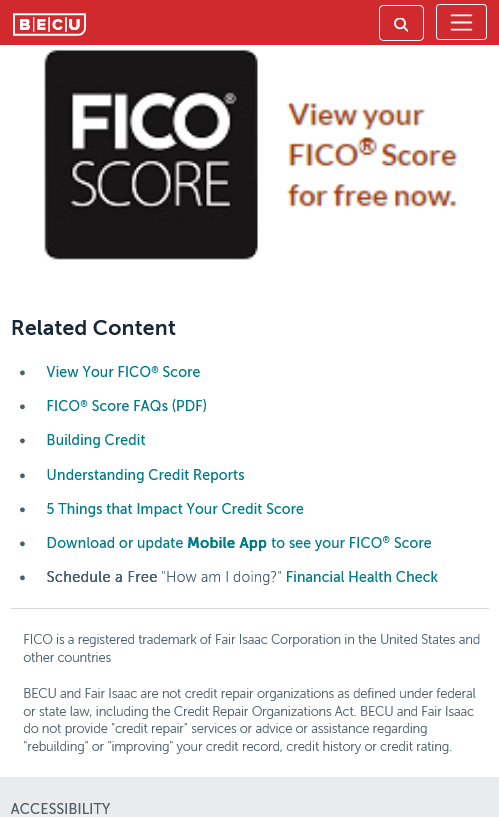 Information in the internet domain becu.org