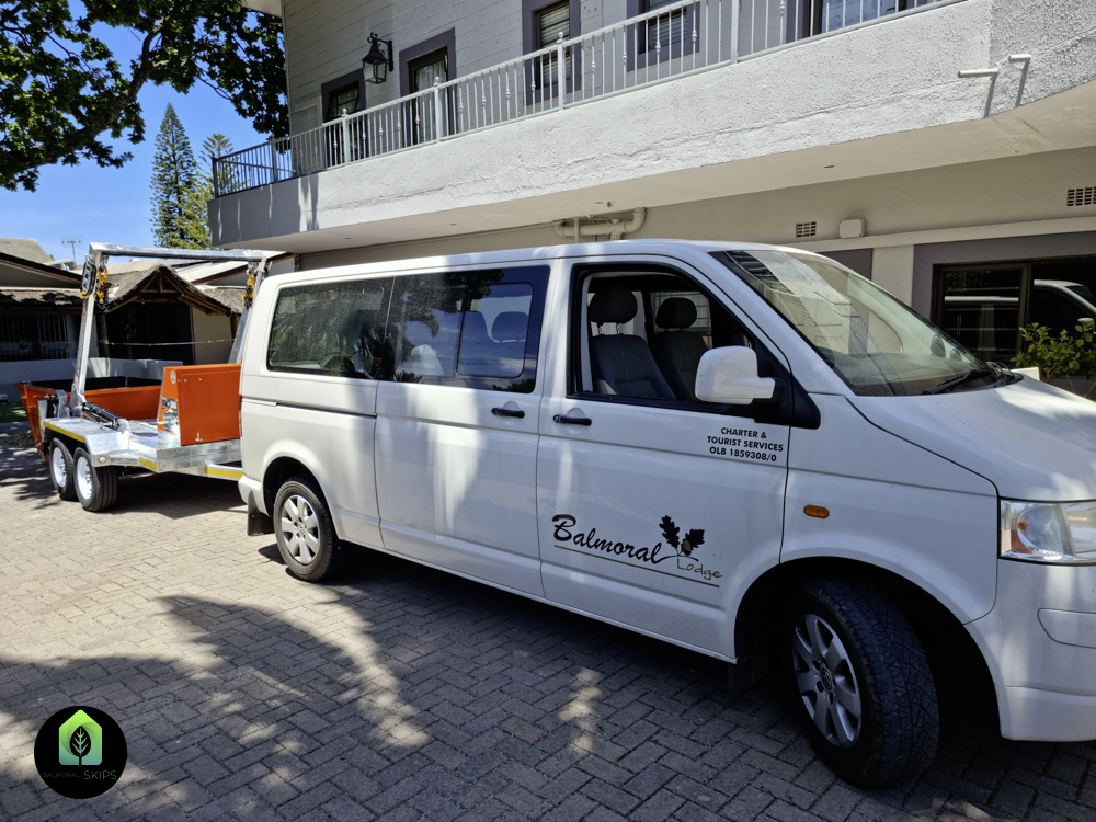 Clean worksite with Balmoral Skip in use on construction grounds