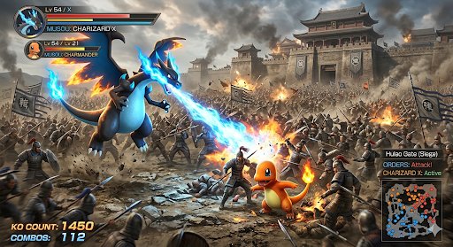 Charizard X and Charmander in battlefield 