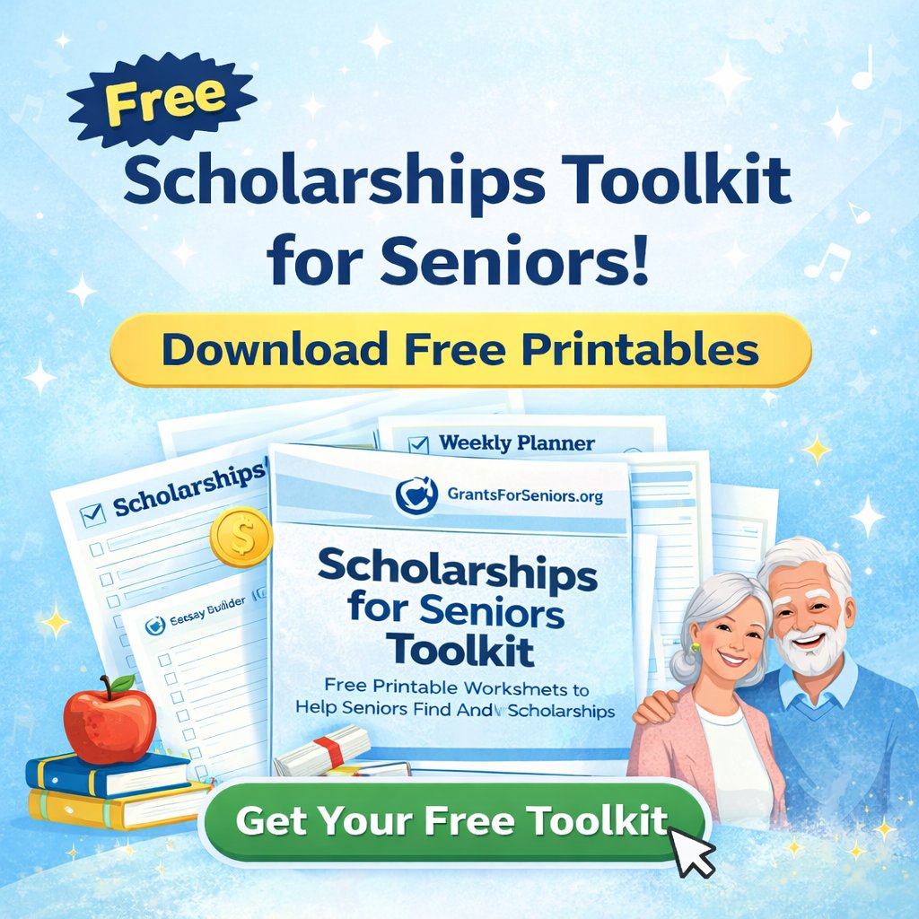 🎓 Scholarships aren’t just for young students.
If you’re 50+, you can still get funding for school.
Download this FREE toolkit with checklists, trackers & printables:
👉 https://grantsforseniors.org/scholarships-for-seniors/
#Scholarships #Seniors #AdultLearning