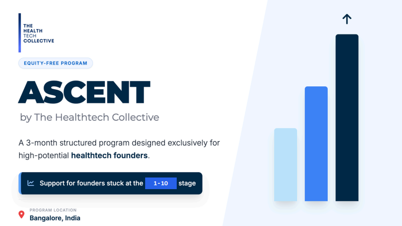 Over time, I’ve been seeing the kind of work The Healthtech Collective is doing across the ecosystem, and it’s genuinely encouraging. From bringing together founders, clinicians, and operators to focusing on real healthcare challenges — the intent and direction stand out.  I truly appreciate the work Parul Aggarwal is doing to strengthen India’s healthtech space.

What I appreciate is that THC is not just another community hosting events. Their focus seems to be on connecting real healthcare problems with the people building solutions — clinicians, startups, hospitals, and investors. That kind of ecosystem thinking is still quite rare in Indian healthcare.

One of the biggest challenges for early-stage healthtech founders isn’t just building a product, but navigating the system:

• Validating with clinicians
• Accessing hospitals for pilots
• Understanding healthcare GTM
• Preparing for investor conversations

It’s great to see initiatives like 𝐀𝐒𝐂𝐄𝐍𝐓 being introduced — a 3-month