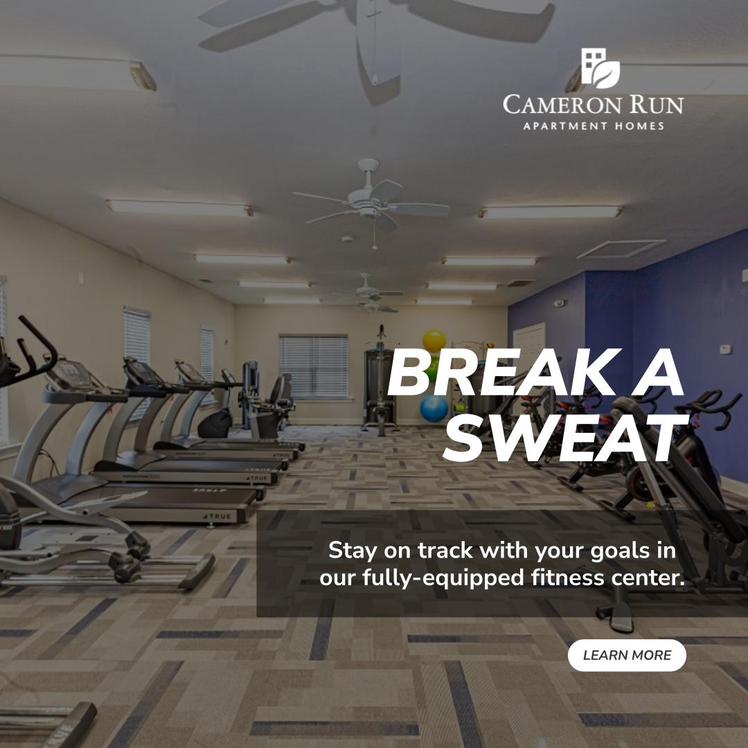 Break A Sweat - Stay on track with your goals in our fully-equipped fitness center. - Learn More
