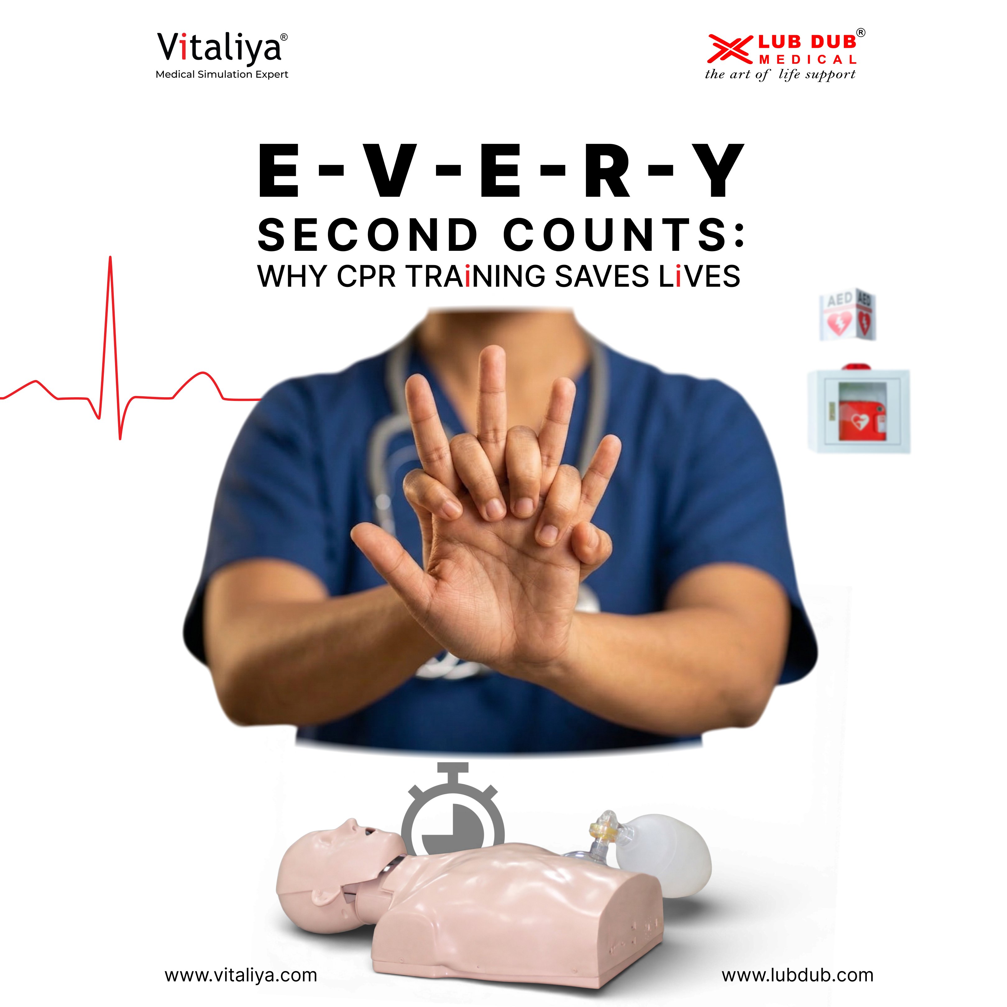 Every second counts when it comes to saving a life.

In critical moments, CPR training can make the difference between life and loss. Being prepared with the right skills and the right training tools empowers healthcare professionals and individuals to act confidently during emergencies.

With high-quality training solutions from Vitaliya and supported by LUB DUB MEDICAL TECHNOLOGY PVT LTD, we help build real-world readiness through hands-on simulation.

[cpr training importance, cpr manikin training india, medical simulation training equipment, cpr practice manikin, basic life support training, emergency response training, healthcare training equipment india, cpr awareness post, simulation based learning medical, vitaliya cpr manikin, lub dub medical]