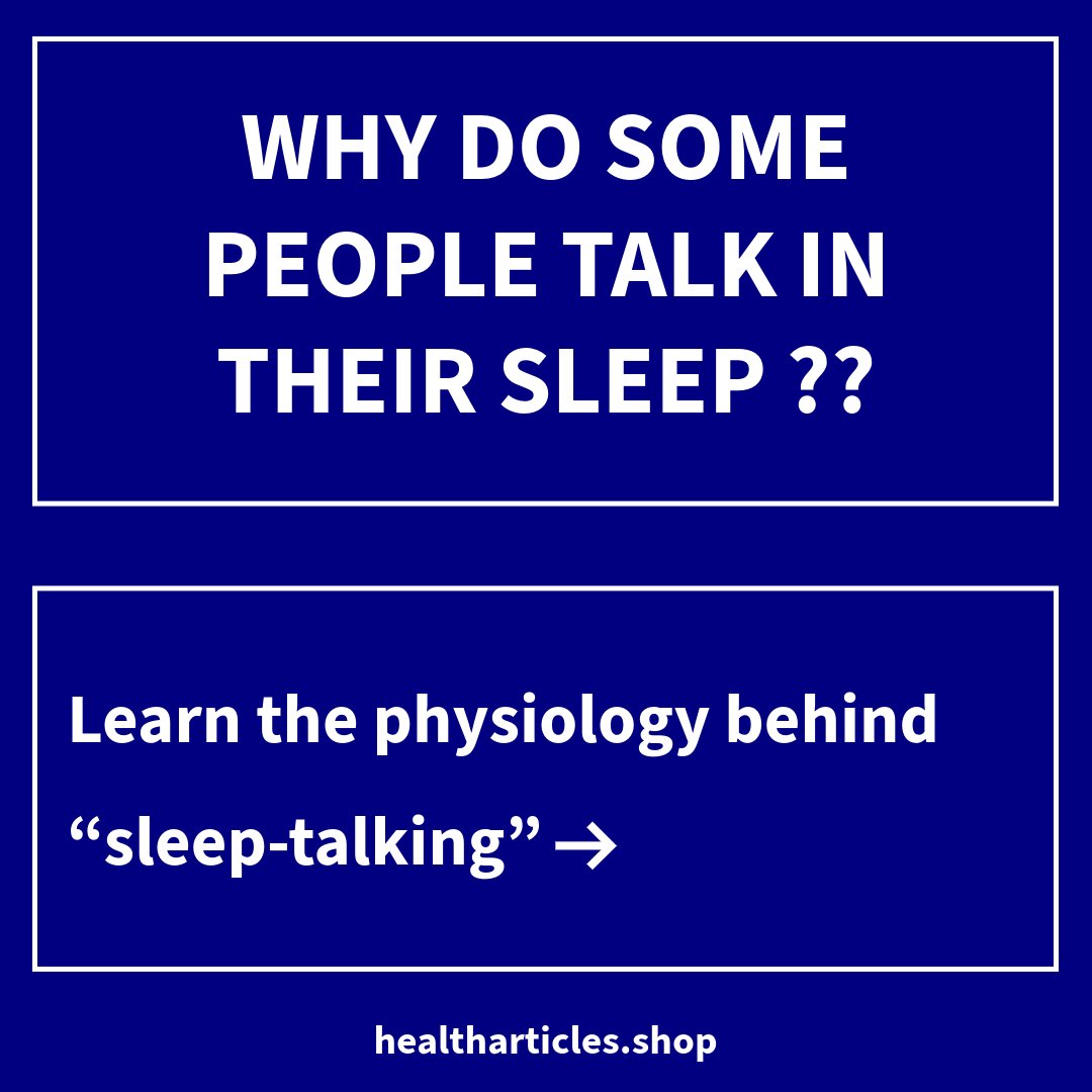 Text-based illustration reading “Why Do People Talk in Their Sleep?” with sleep talking causes, brain activity, and sleep stage visuals.