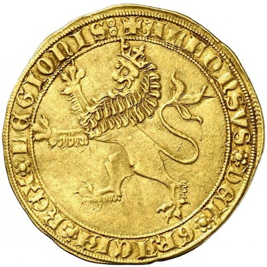 © Aureo & Calicó S.L.,  Barcelona - Dobla de 35 Maravedis 1312-1350 Sevilla - 4,48 g Gold - Cayón 1231 - Exemplar der Aureo & Calicó Auktion 275 Los 71 - Zuschlag 50.000 EUR