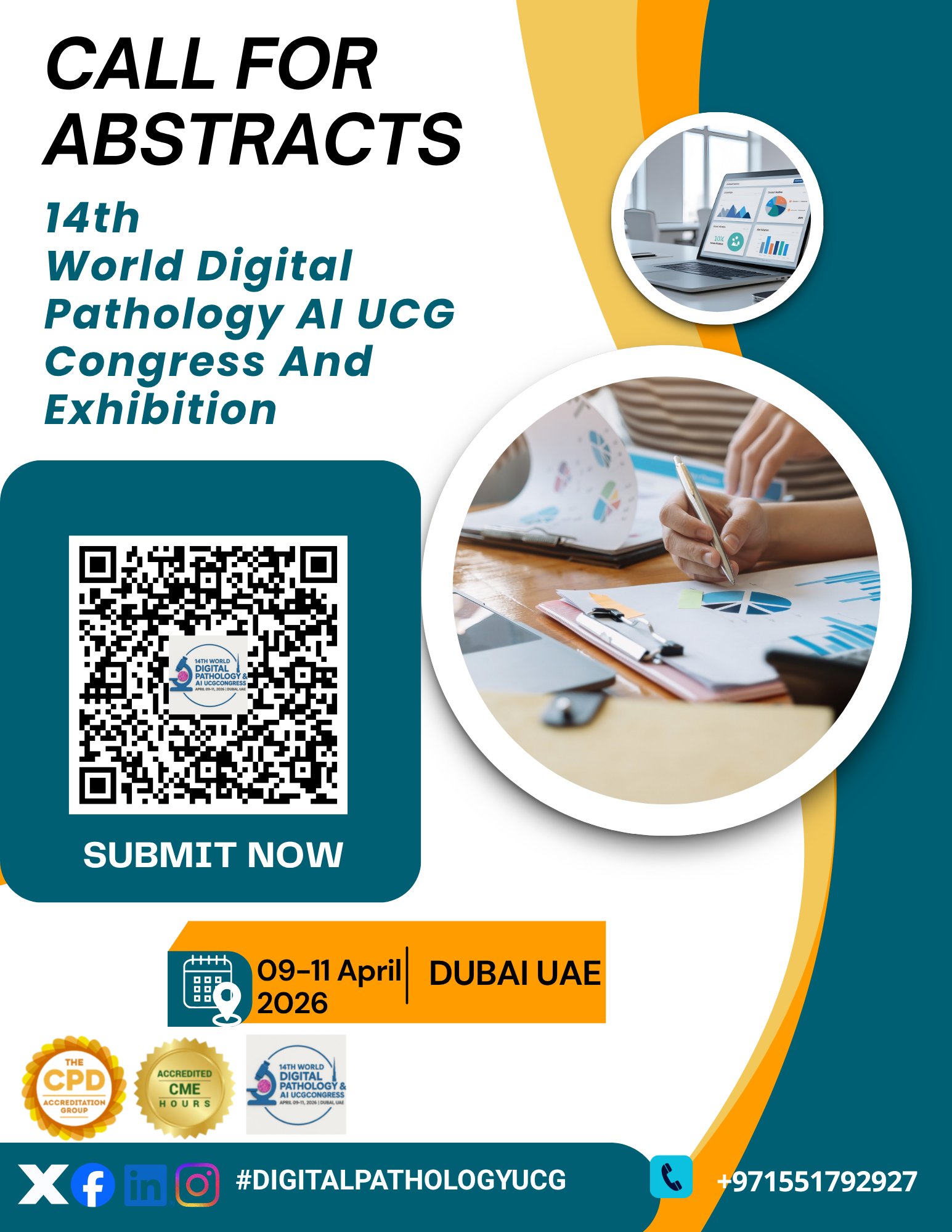 Call for Abstracts – Digital Pathology & AI Congress 2026

Abstract submissions are now open for the 14th World Digital Pathology & AI UCG Congress & Exhibition, April 09–11, 2026, Dubai, UAE and online. Share your research and gain global visibility.

Submit Your Abstract : https://digitalpathology.utilitarianconferences.com/submit-abstract

WhatsApp: https://wa.me/+971551792927

#CallForAbstracts #DigitalPathology #AIinHealthcare #MedicalResearch #Pathology #HealthcareInnovation #MedicalAI #ClinicalResearch #Diagnostics #MedTech #GlobalConference #DubaiConference #FutureOfHealthcare #Research #HealthcareProfessionals