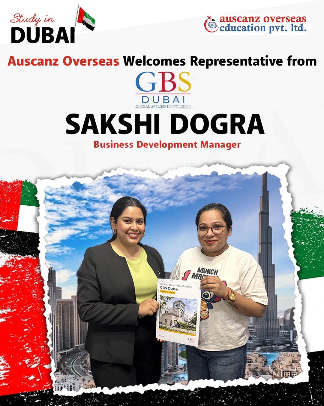 Together, we aim to create more opportunities for students who dream of studying in Dubai and building a global career. 🌍✨

🌍Website: www.auscanzoverseasedu.com
📞1800-889-6603,77430-08118
📞 Canada Number: +1(604)353-4306
🏥Head Office:- SCO 181-182, 1st Floor, Madhya Marg, Sector 8C, Chandigarh(India)