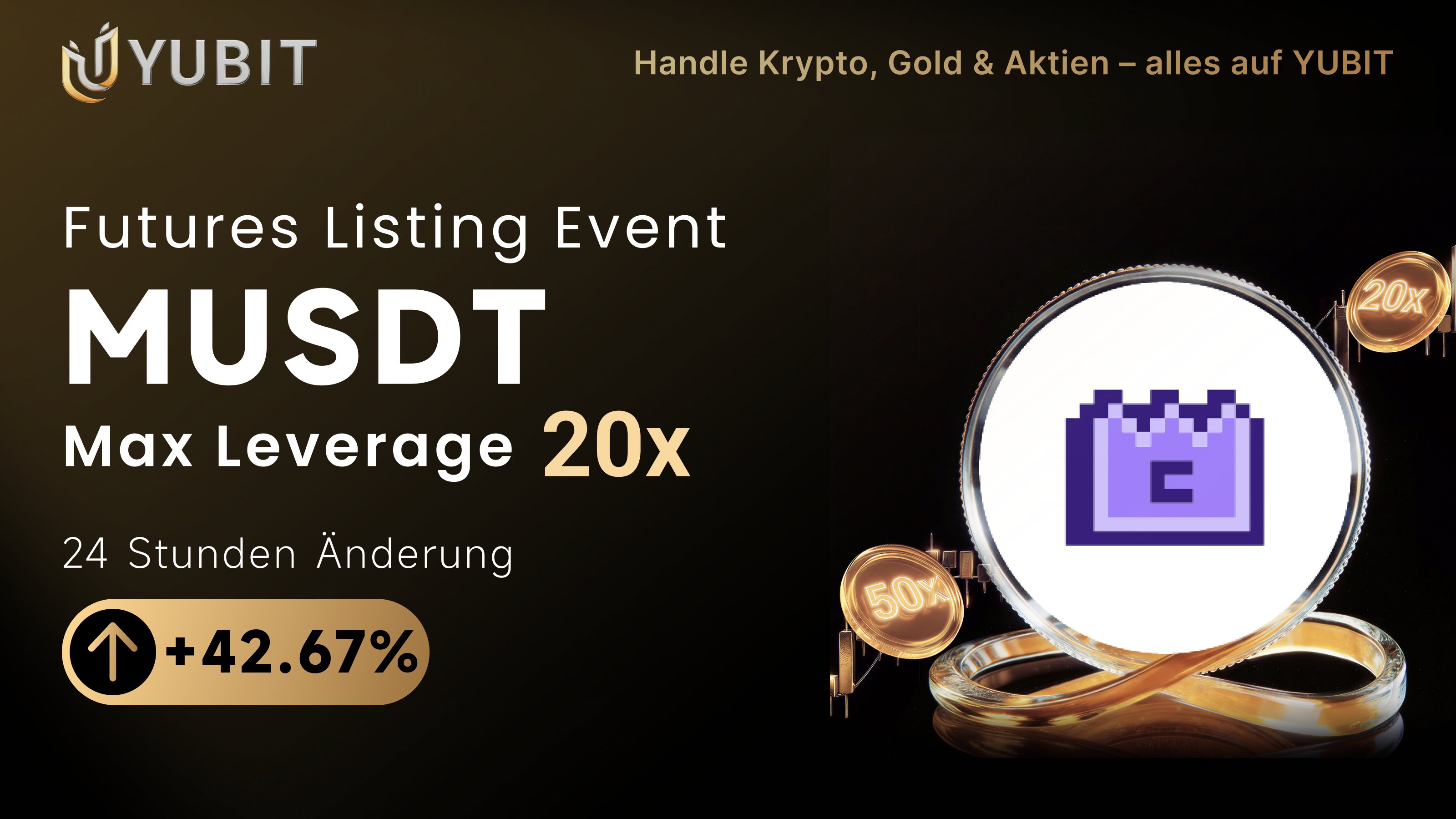 🚀 $M explodiert! +42,67% in 24H MUSDT Futures live auf YUBIT mit 20× Hebel!
📈 +42,67% | ⚡ 20× Hebel | 💰 USDT | 🔄 24/7
Gold, Aktien & Öl — NULL TradFi‑Gebühren auf YUBIT 💛
Jetzt handeln 👉 https://www.yubit.com/trade/usdt/MUSDT
#YUBIT #M #MUSDT #Futures #KryptoFutures #20X #TradFi #NullGebühren #Trading
