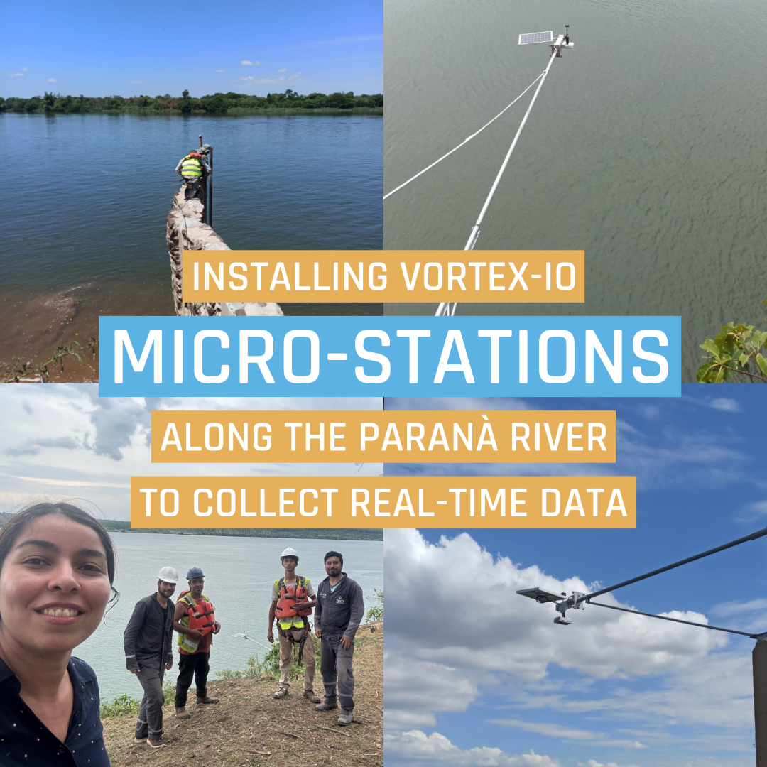 Installing vorteX-io micro-stations along the Paraná River to collect real-time data