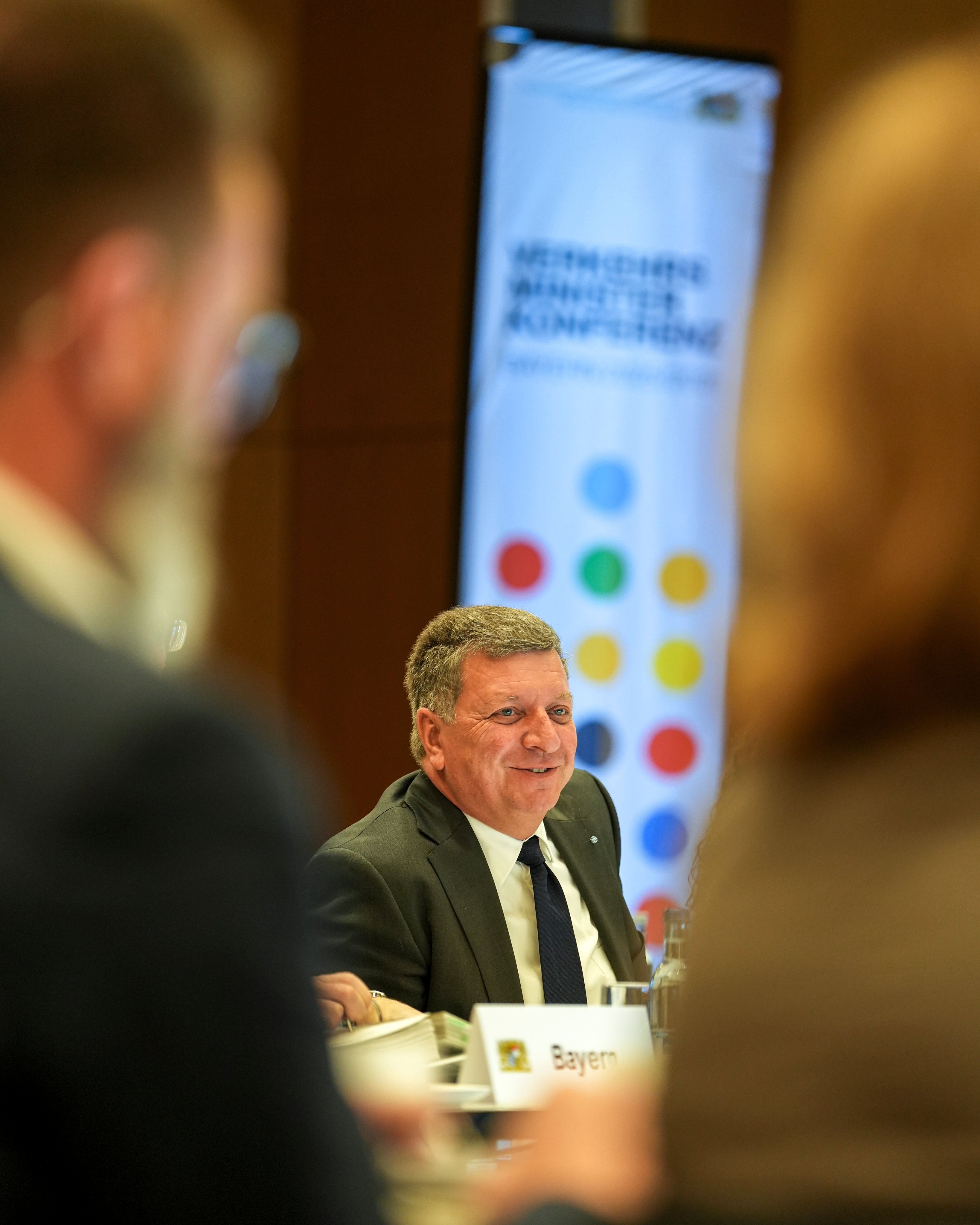 Staatsminister Bernreiter bei der Tagung