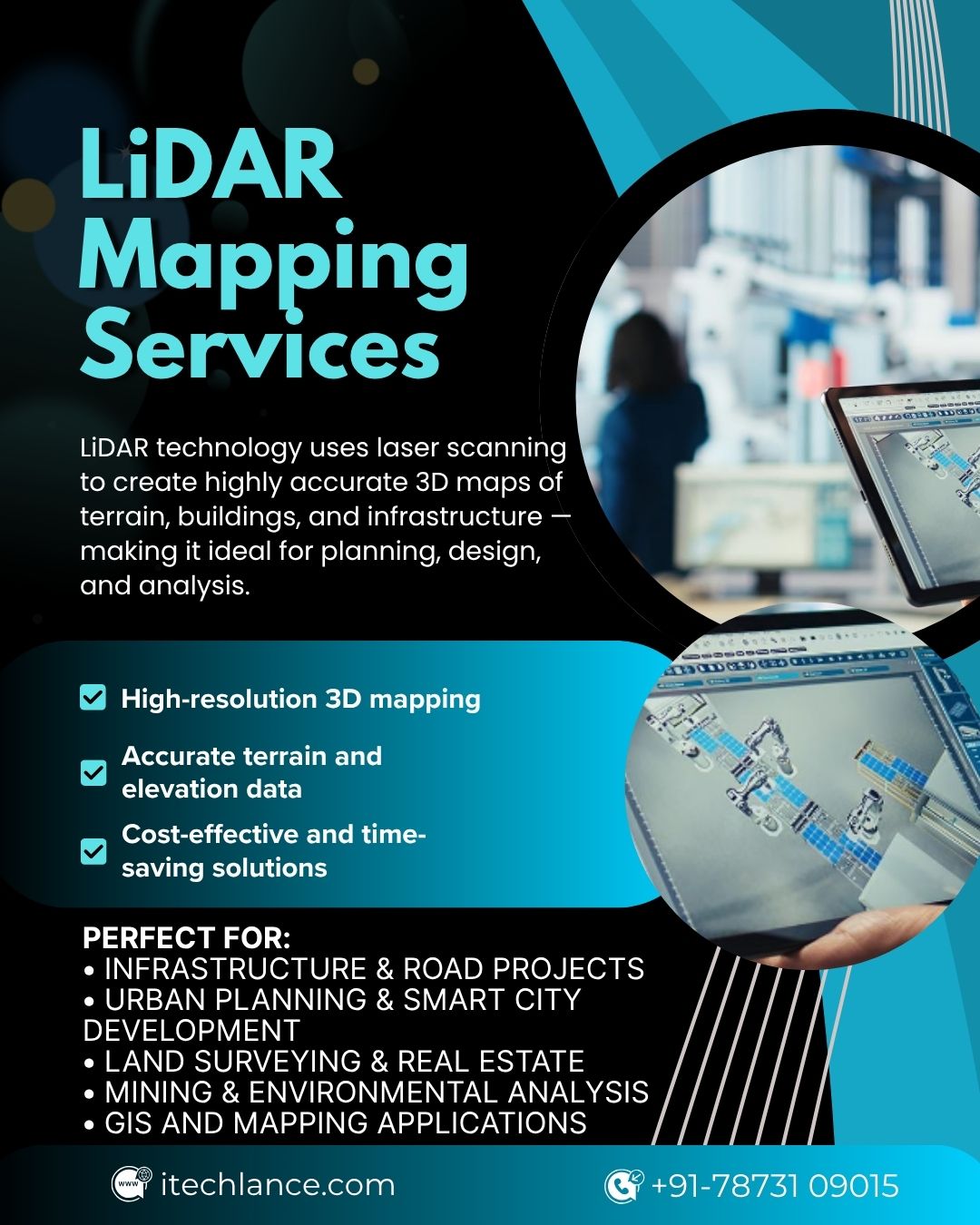 Accurate & Advanced LiDAR Mapping Services by iTechLance