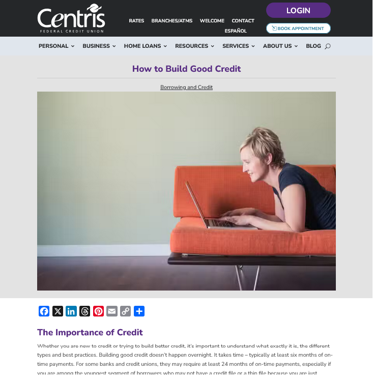 Information in the internet domain centrisfcu.org