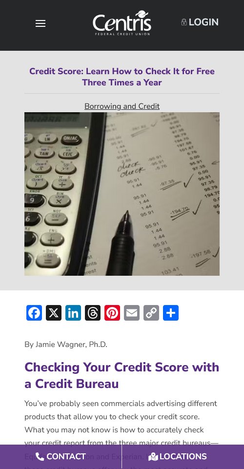 Information in the internet domain centrisfcu.org