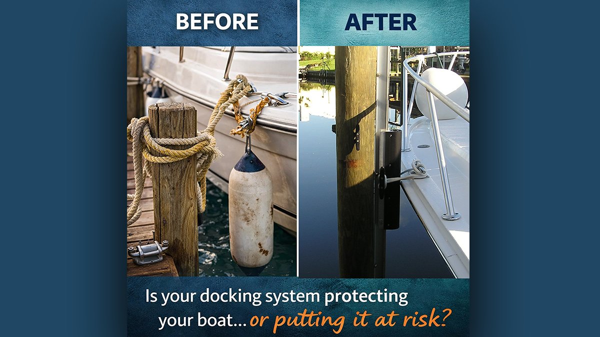 Your boat before and after SlideMoor. Is your docking system protecting your boat... or putting it at risk?