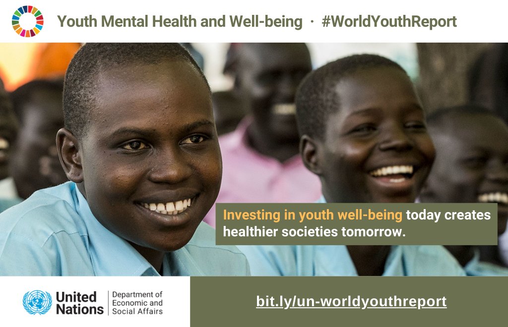 Investing in youth mental well-being today is an investment in healthier, more inclusive societies tomorrow.
✨@UNDESA’s #WorldYouthReport calls for stronger commitment and financing for youth mental health.
🌐https://bit.ly/un-wyr2025
#YouthMentalHealth