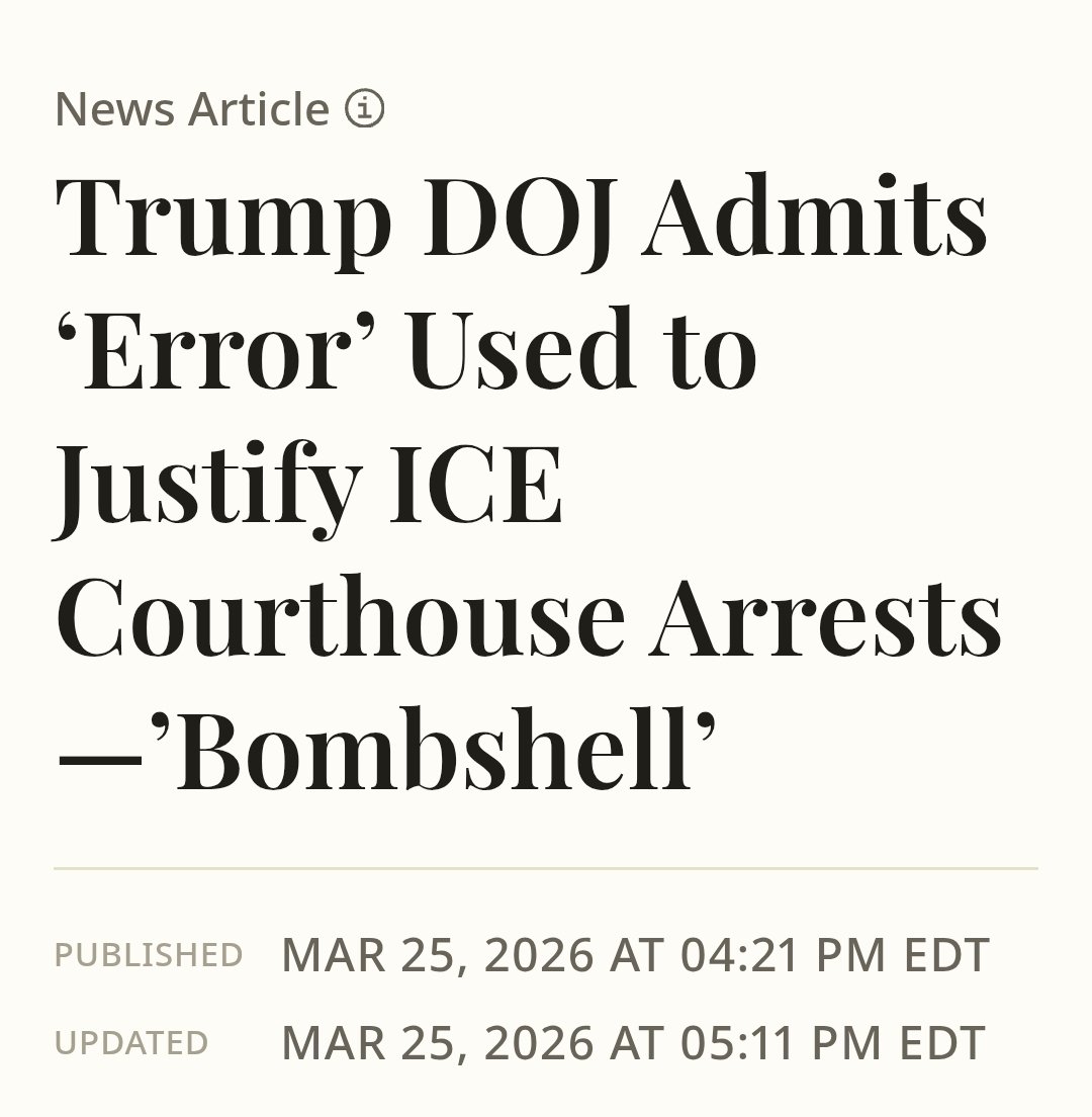Screenshot of the Newsweek headline about the DOJ error