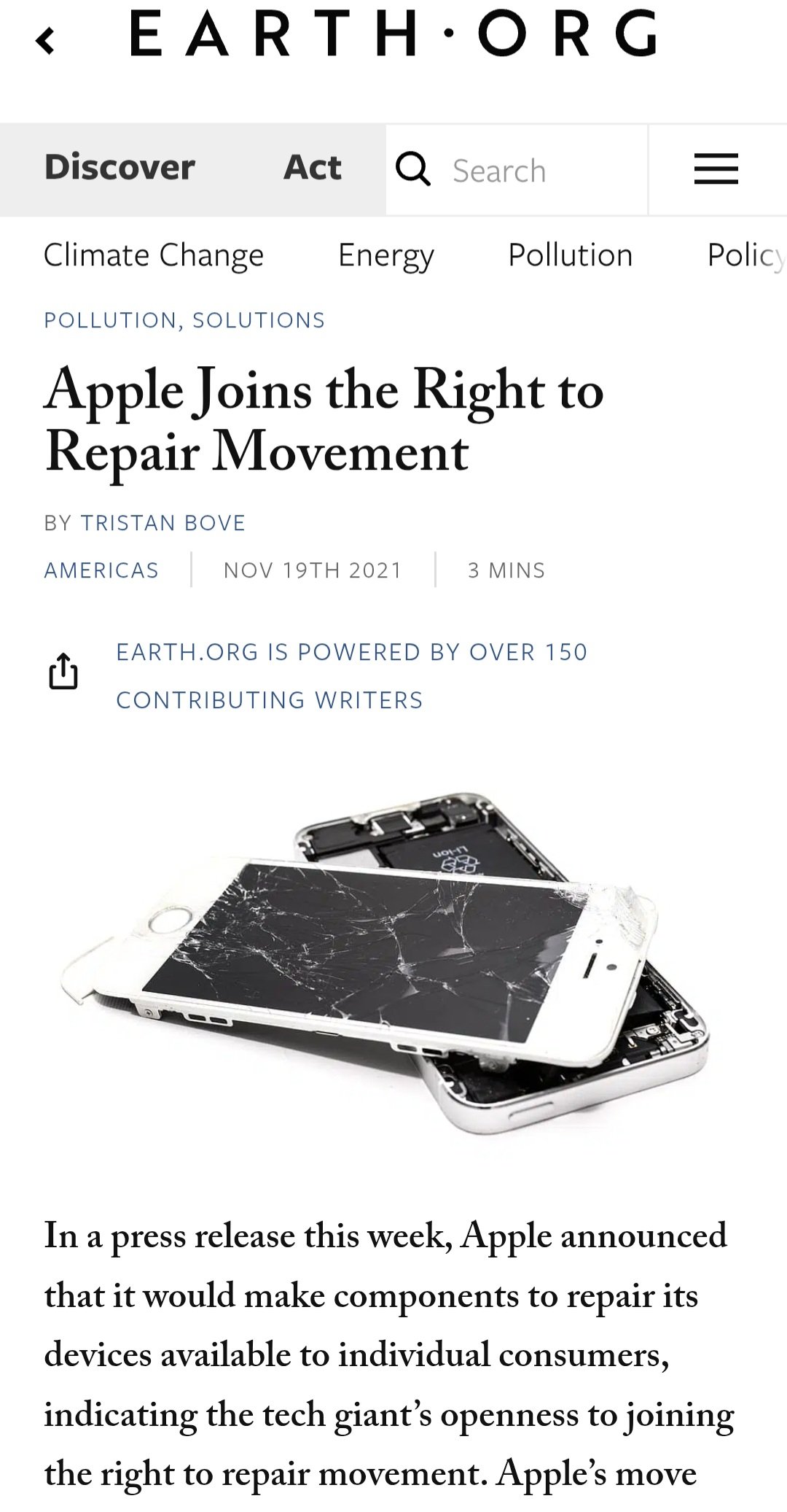 https://earth.org/apple-is-joining-the-right-to-repair-movement/