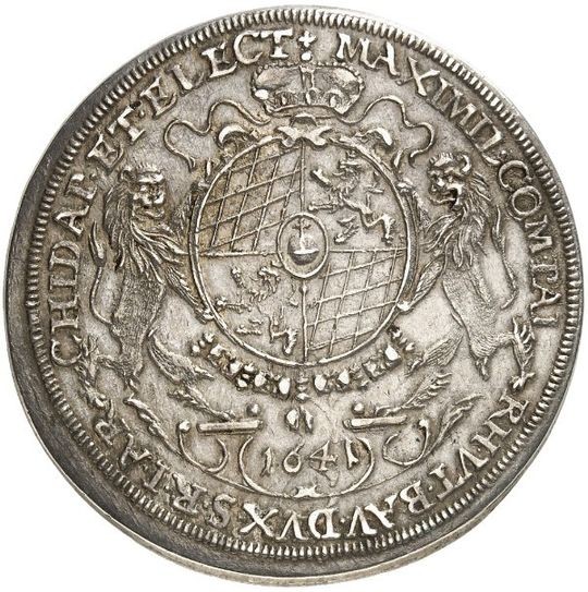 © Fritz Rudolf Künker GmbH & Co. KG, Osnabrück und Lübke & Wiedemann KG, Leonberg - Reichstaler 1641 München - 28,58 g Silber - Hahn 112 var. - Exemplar der Fritz Rudolf Künker GmbH & Co. KG Auktion 278 Los 1560 - Zuschlag 2.000 EUR