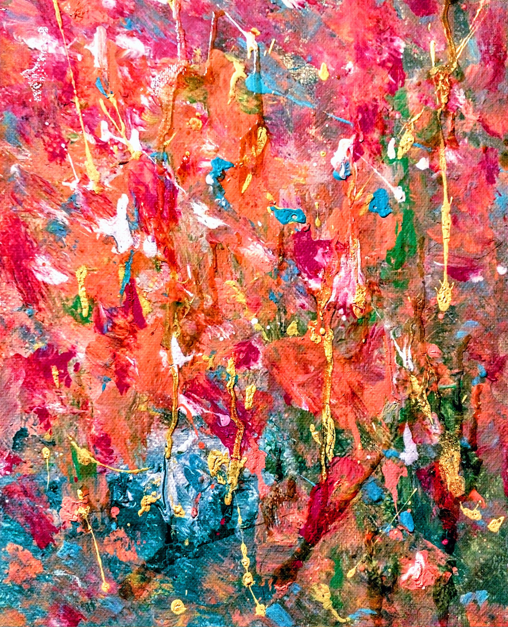 Multicolored abstract painting 