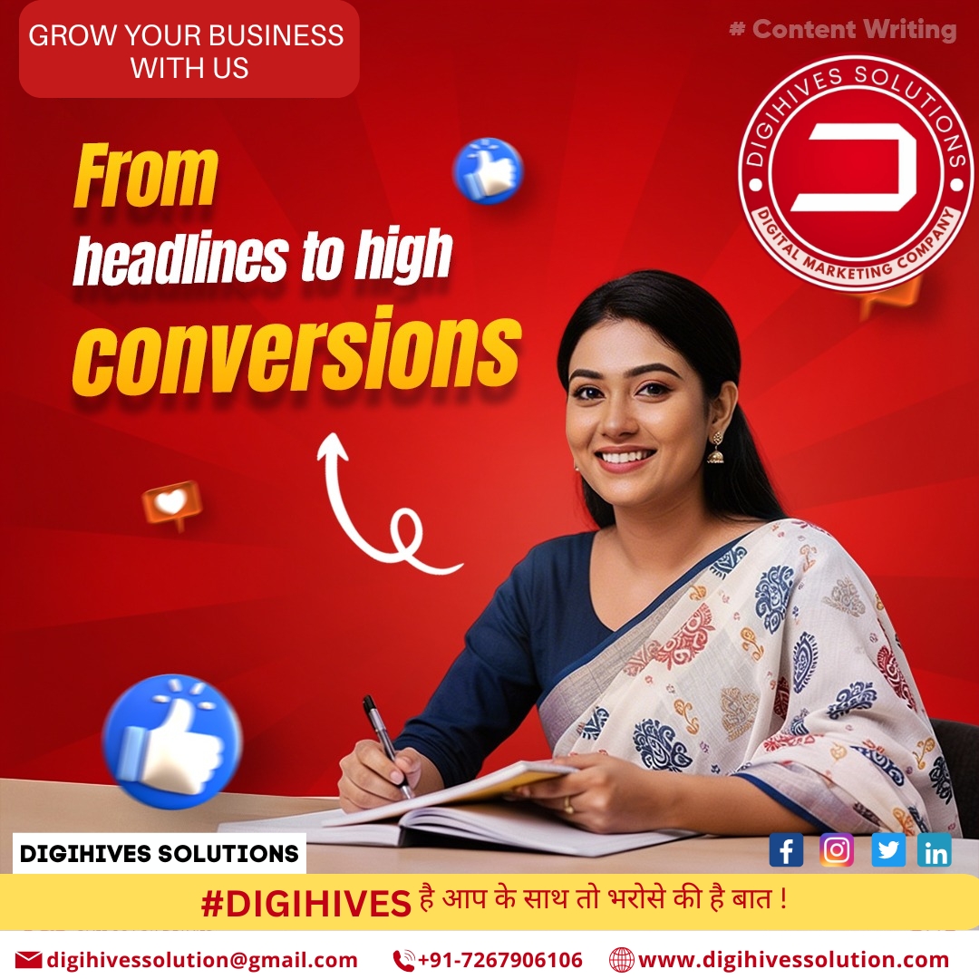 Digihives Solutions delivers persuasive copy that transforms attention into action.
Reach out to us!
๐ 072679 06106
๐ฉ digihivessolution@gmail.com
๐ www.digihivessolution.com
#graphicdesigning #websitedesigning #websitedevelopment #ecommercedevelopement #digihivessolutions