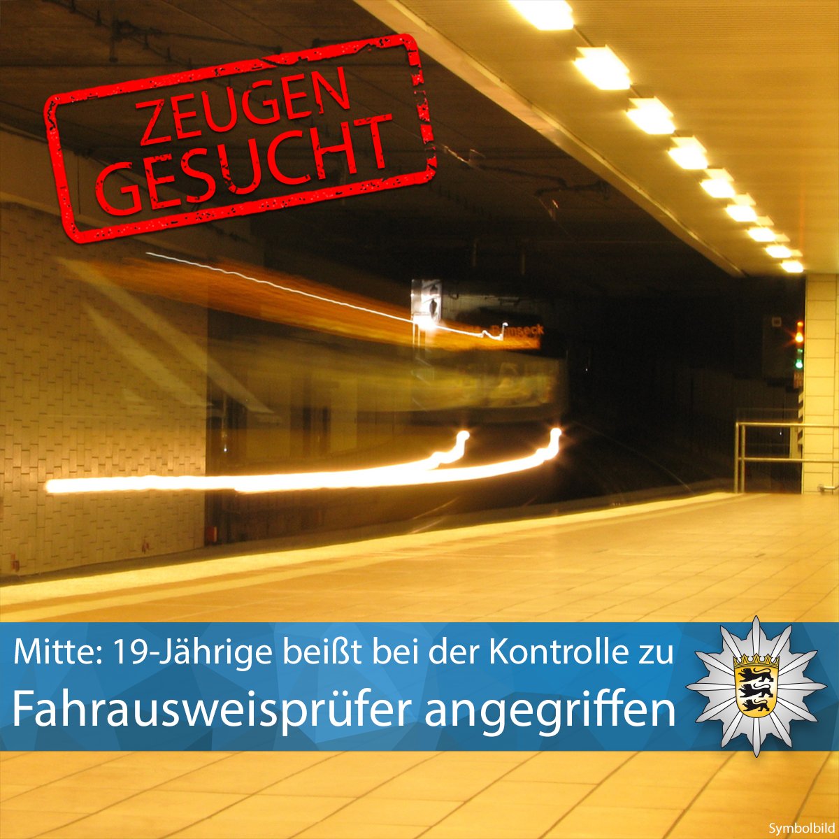 Symbolbild: Beleuchteter U-Halt