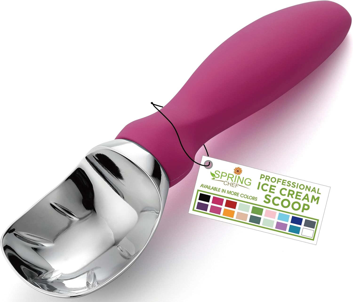 Spring Chef Heavy Duty Ice Cream Scoop with Comfortable Handle - Professional Ice Cream Scooper for Gelato, Sorbet, Cookie Dough, Melon, Frozen Yogurt - Dishwasher Safe Metal Kitchen Tool
#am_amazon_associate
Price: $9.98
Price may change at any time and may only be accurate at time of post
#ad Get more information here -->  https://amzn.to/4lU9xav
THE LAST ICE CREAM SCOOP YOU'LL NEED - Genuine heavy duty tool that is strong and sturdy with no mechanical gimmicks or moving parts that can break. Plus it's Dishwasher Safe. Great for other creative kitchen uses as well including using it to scoop out seeds from melons or filling peppers with stuffing. Works amazingly well for gelato and custard too.
CREATE PERFECT SPHERES OF ICE CREAM - cuts through smoothly and effortlessly so that ice cream curls onto itself, making beautiful and well-proportioned scoops for cones, brownies, sundaes, pies and more.

